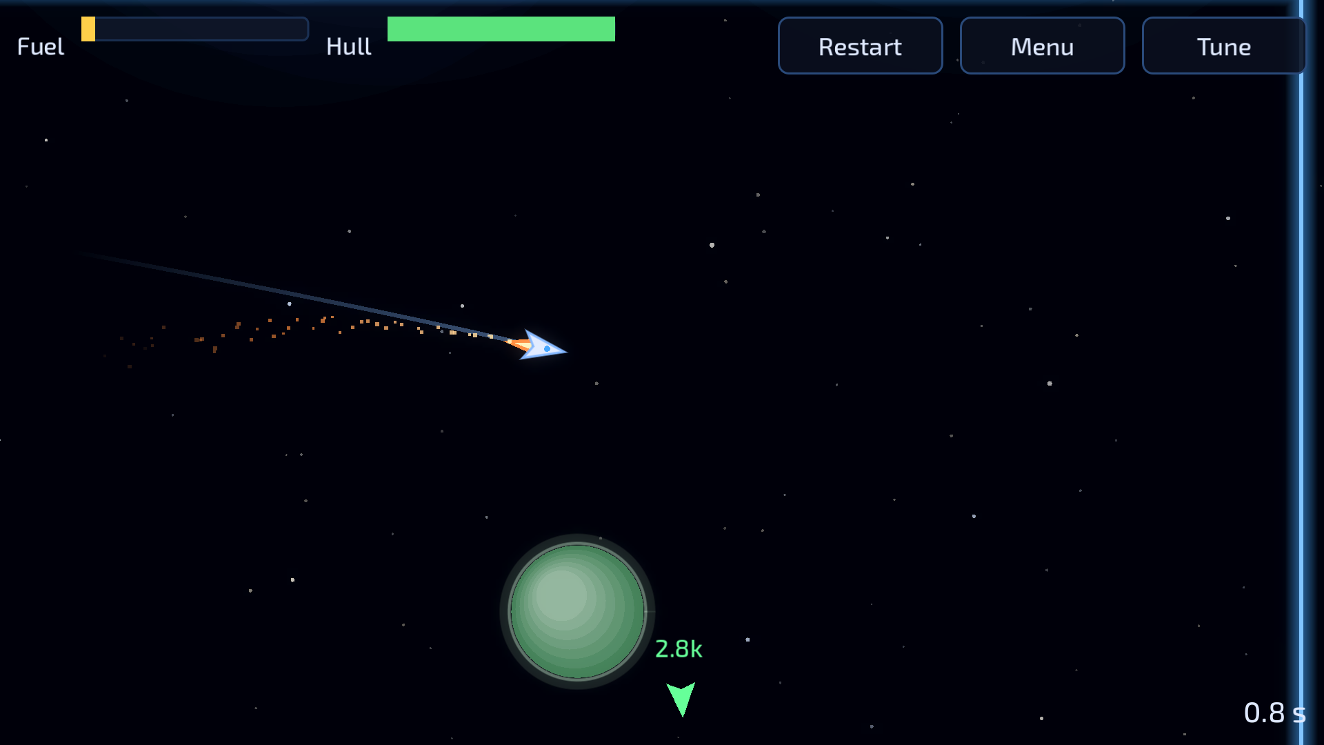 Slingshot around a planet